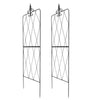 2x Rustproof Metal Garden Trellis Screening Panels Climbing Plant Support Frame