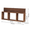 Rustic Triple Cubed Floating Shelf with Ledge Hanging Wall Mount Cubbie Shelf