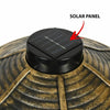 Traditional Bird Bath Solar Garden Light Pedestal Table Outdoor Waterproof Wild