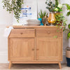 Oak Sideboard Wooden Cabinet Cupboard with Drawers & Doors EDVARDOLSEN Furniture