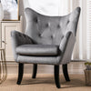 Occasional Wing Chair High Back Fabric Velvet Tub Armchair Fireside Living Room
