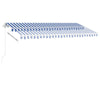 Freestanding Manual Retractable Awning 400x300 Blue/White V3P9