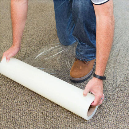 10-100m Clear Carpet Protector Film Self Adhesive Roll Floor Protect Film Cover