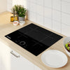 60cm Black 4 Zone Touch Control Electric Induction Hob Ceramic Cooker,Child Lock