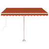 Freestanding Manual Retractable Awning 300x250 Orange/Brown V6P6