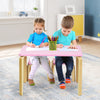 Ergonomic 3PCS Kids Table and Chair Set Wood Children Drawing Writing Furniture