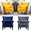 Wing Back Armchair Chesterfield Button Back Lounge Chair Scallop Shell Tub Sofa