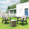 Three-Piece Rattan Garden Furniture 2 Seat Bistro Table Chair Outdoor Patio Set