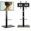 Swivel & Height Adjustable TV Floor Stand 65”& 2 Shelves Cable Management System