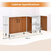 Kitchen Buffet Sideboard Wooden Storage Cabinet Floor Standing Storage Cupboard