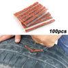 100Pcs Car Bike Tyre Tubeless Seal Strip Plug Tire Puncture Repair Recovery Kit
