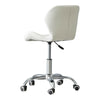 Faux Leather Computer Desk Office Chair Lift Swivel Small Adjustable Chrome Legs