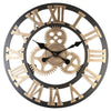 LARGE OUTDOOR GARDEN WALL CLOCK BIG ROMAN NUMERALS GIANT OPEN FACE METAL 40/60CM