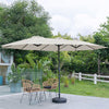 Extra Large 4.6M Garden Parasol Patio Umbrella Double Side Sunshade Sofa Outdoor