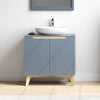 Wooden Bathroom Basin Under Sink Cabinet Storage Shelf Cupboard Vanity Unit Grey