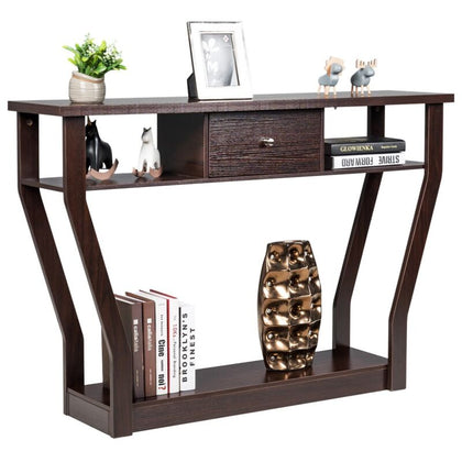 Console Table Modern Entryway Accent Table Wood Narrow Hall Desk Sofa Side Table