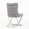 Vanquish Premium Button Back Velvet Dining Chair Brampton Cross Legs Chrome 2023