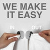 3x Push In Tea Towel Holder Grip Hook ABS Self Adhesive Rack Kitchen Cloth Clip