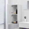 vidaXL Bathroom Cabinet High Gloss White 30x30x80 cm Chipboard GF0