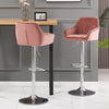 2 x Bar Stools Kitchen Breakfast Chairs with Swivel Gas Lift Adjustable Height