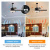 Ceiling Fan with Light Remote Control IndoorCeiling Lamps 3 Wind Speeds 132cm