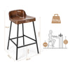 Vintage Industrial Bar Stools Tall Kitchen Stools Breakfast High Chair Low-Back