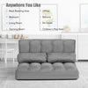 3 IN 1 Folding Lazy Sofa Bed Floor Sleeper Seat 6-Position Adjustable 2 Pillows