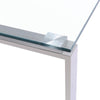 Modern Coffee Table Side Rectangle Table Tempered Clear Glass Table Metal Frame