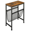 Industrial Sofa Side Table Coffee Snack Table Laptop Desk with Magazine Holder