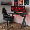 Large 47" Height Adjust LED Gaming Desk Computer Laptop Table Office & Cup Hoder