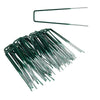 50x GREEN U SHAPE PINS FOR ARTIFICIAL GRASS TURF GALVANISED TENT GROUND PEGS UK