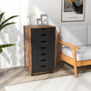 7-Drawer Chest Storage Cabinet Mobile Dresser Organizer with Drawers & Wheels