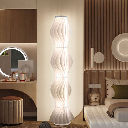 Large Art Shape 3 Color LED Floor Lamp Acrylic Skirt Hem Decorating Furniture