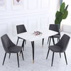 4x Velvet Dining Chairs Padded Seat Retro Metal Legs Office Kitchen Lounge Chair