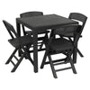 2,4pcGarden Plastic Patio Dining Whether Proof Table & Chairs Outdoors Furniture