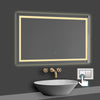 Large Size Bathroom Mirror with LED Lights Dimmable Demister Illuminated