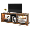 LED TV Stand Cabinet with Shelves Storage Unit Modern Entertainment RGB Lights