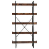 Floor Standing 5 Layers Shelf Wooden Rack Bookshelf Racking Shelving with Edge