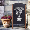 A-Board Frame Pavement Sign Floor Chalkboard Advertising Menu Sandwich Outdoor
