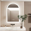 600*900MM LED Lighted Bathroom Mirror Fogless Backlit Wall Mounted w Time Button