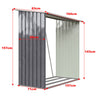 Outdoor Metal Log Store Shed Tool Storage Shed Garden Fire Wood Shelter Cabinet