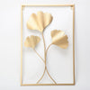Gold Ginkgo Leaf Wall Hangings Metal Leaves Wall Background Sculpture Home Decor