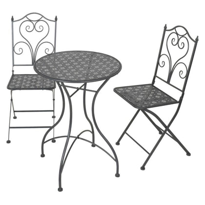 3 piece outdoor garden lounge bistro patio balcony picnic metal furniture set