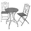 3 piece outdoor garden lounge bistro patio balcony picnic metal furniture set