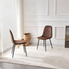 Dining Chairs 2/4/6pcs Modern Suede/Velvet Back Sturdy metal Legs Office/Cafe