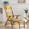 Bamboo Reclining Summer Garden Leisure Sun Lounger Deck Folding Patio Camp Chair