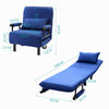 Single Folding Sofa Bed Couch Chair Seat Armchair Recliner Sleeper with Pillow