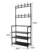 Iron Clothes Rail Coat &Shoe Rack Hook Storage Shelf Dress Hanging Display Stand