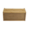 Wooden Bread Box Bamboo Roll Top Bin Kitchen Food Storage Case Breakfast W/ Door