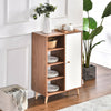 Modern 1 Door 4 Shelf Storage Cabinet Shoe Rack Unit Sideboard Cupboards Hallway